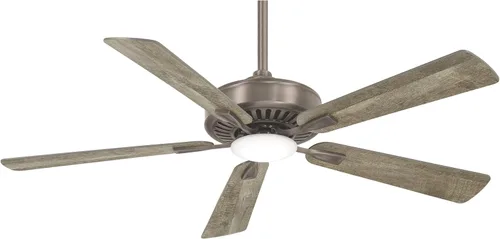 Vista 2 de Minka-Aire F556L-BN Contractor Plus Ventilador de techo de 52 pulgadas con luz LED integrada de 16 W en acabado de níquel cepillado