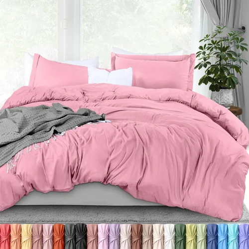 Vista 60 de Utopia Bedding Juego de funda de edredón tamaño individual - 2 piezas con cierre de cremallera - 1 funda de edredón 68X90 pulgadas y 1 funda de Beige