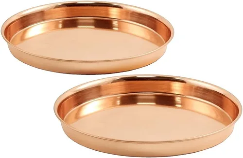 Vista 8 de Achla Designs - Bandeja redonda de 12", cobre