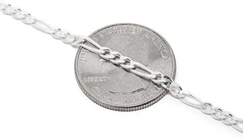 Vista 3 de Cadena de plata de ley 9253mm figarobroche con forma de pinza. 1636 pulgadas
