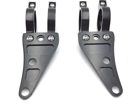 Vista 3 de XKH- Black 35mm Turn Signal Clamps Headlight Mount Bracket Fork Ear Chopper Cafe Racer Black Compatible with Universal Honda CBR Kawasaki Suzuki