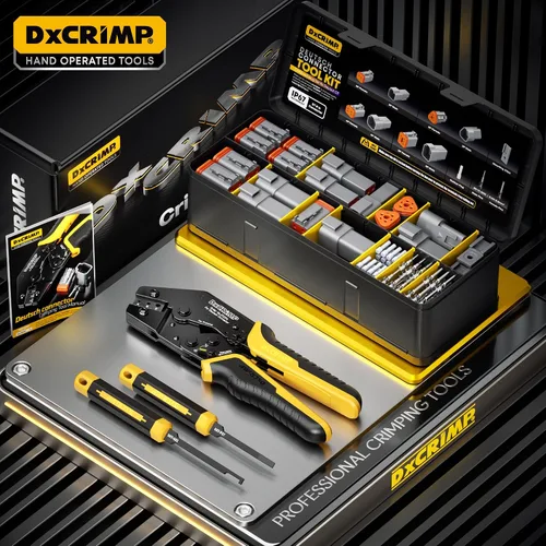 Vista 6 de Kit de herramienta de crimpado de conectores DxCRIMP Deutsch DT Series, conectores eléctricos impermeables para automóviles de 2/3/4/6 pines
