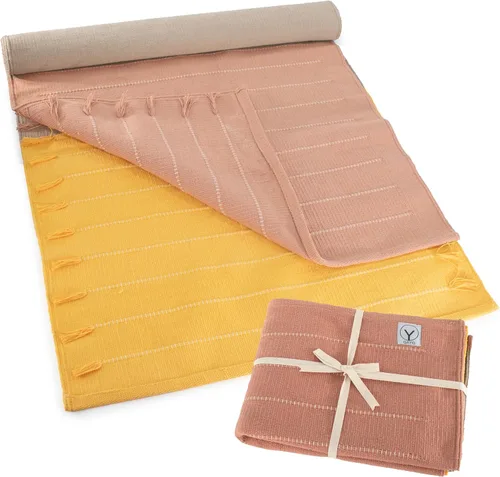 Vista 6 de Y O Gayo Tapete de Yoga Orgánico Hecho a Mano fabricado con 100% Algodón Orgánico Tapete de Yoga - Alfombra de Yoga Natural para Ejercicio