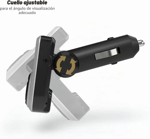 Vista 3 de Scosche BTFM3 BTFREQ Kit universal de manos libres Bluetooth para coche con transmisor FM digital y cargador de coche USB de 10 W, color negro XL