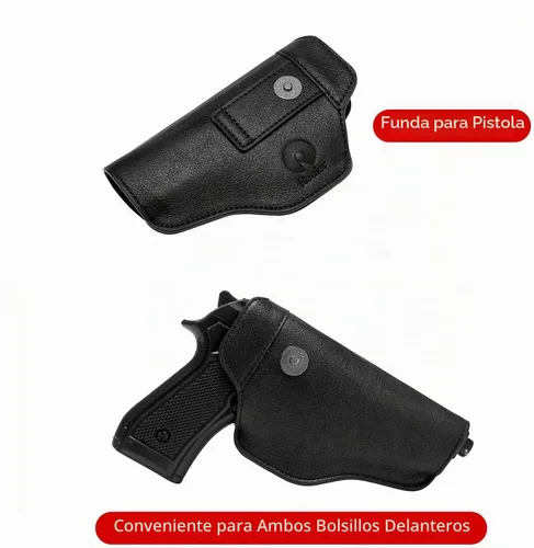 Vista 6 de Bolso hobo de portación oculta para mujer de piel sintética con bandolera, bolso de hombro grande con funda desmontable Negro
