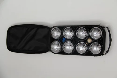 Vista 6 de 8 Ball 73 mm metal Bocce/petanca Set con bolsa negra – 3 Pack