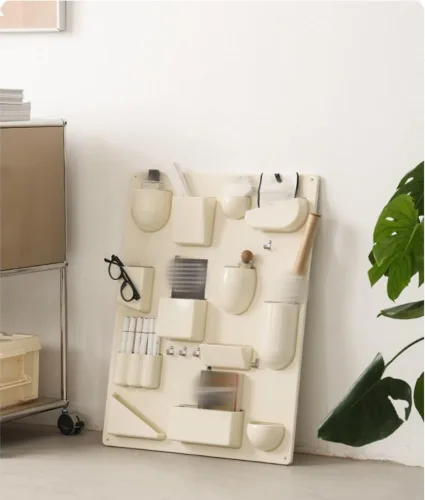 Vista 2 de Floationg - Estante de pared para guardar bolígrafos de escritorio, estante de pared multiusos con decoración, adecuado para sala de estar Negro