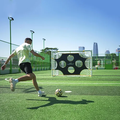 Vista 6 de PodiuMax Red de objetivos de fútbol con 10 zonas de puntuación, compatible con todas las porterías de fútbol de 8 x 6 pies, 12 x 6 pies, 14 x 7 pies