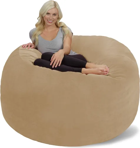 Vista 7 de Chill Sack Bean Bag Funda para silla, 3 pies, microgamuza - Oliva