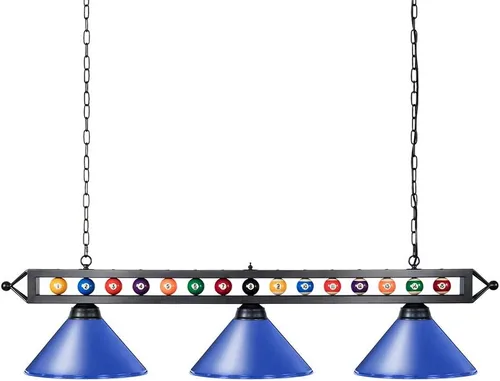 Vista 13 de Wellmet Luz de mesa de billar de 59 pulgadas, 3 luces colgantes para mesa de billar, luces de billar ajustables para mesa de billar de 7 pies, 8