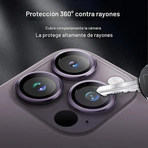Vista 5 de JETech Protector de lente de cámara para iPhone 14 Pro/14 Pro Max, morado