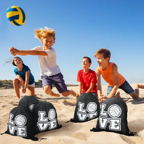 Vista 4 de Bolsas con cordón de puerto con cordón, bolsa de caramelos, bolsa de regalo para fiestas deportivas, suministros para fiestas deportivas, Negro