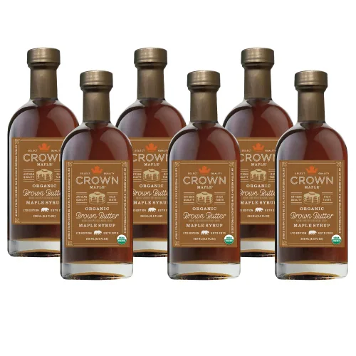 Vista 13 de Crown Maple Jarabe de Arce Orgánico con Sabor a Mantequilla Marrón, Sin Gluten, Sin Conservantes, Sin OMG, para Panqueques, Gofres y Tostadas