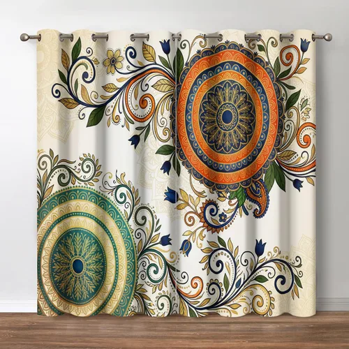 Vista 12 de Jekeno Cortinas opacas para oscurecer la habitación, con ojales, para ventana, atardecer, océano hawaiano, playa, tropical, palmera, decoración