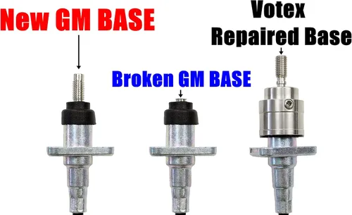 Vista 2 de Votex - Hecho en EE. UU. - Kit de reparación de base de mástil de antena de acero inoxidable, compatible con Chevrolet Silverado 1500 2500 3500