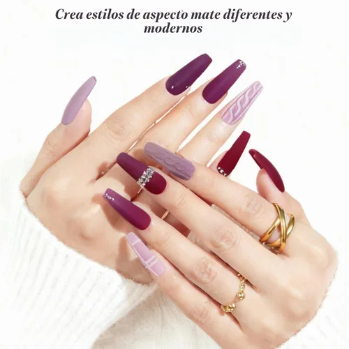 Vista 5 de AZUREBEAUTY Esmalte de Uñas con Capa Superior Mate – Transparente Natural de Secado Rápido, Larga Duración, Fórmula de Secado al Aire, Acabado