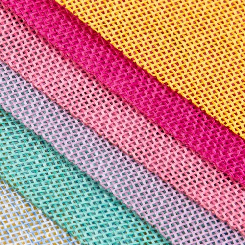Vista 3 de Banderín de arpillera de imitación de 72 banderines de tela multicolor triángulo banderines para fiesta de verano y festival, decoración colgante