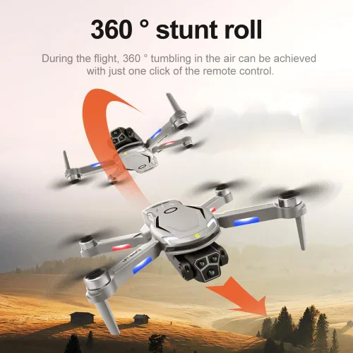 Vista 8 de Remote Control Aerial Drone with 3-Camera 8K HD Brushless Power Intelligent Avoidance Obstacle Trajectory Flight, Optical Flow Hover, Gesture