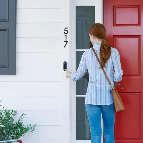 Vista 4 de Número de buzón de 3 pulgadas, números de casa modernos de acero inoxidable negro mate, números de puerta autoadhesivos para apartamentos y oficina 0