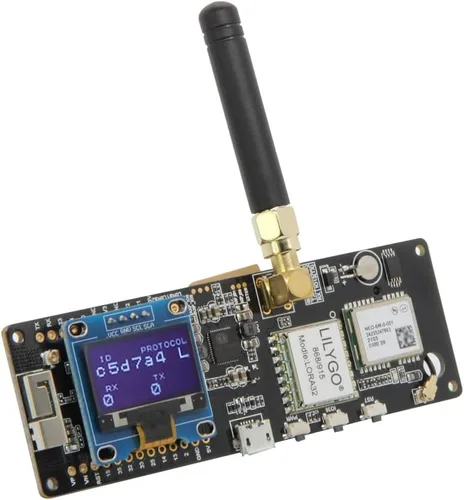 Vista 3 de LILYGO T-Beam LORA32 915MHz ESP32 WiFi BLE CH9102F chip TTGO placa de desarrollo soldado módulo OLED