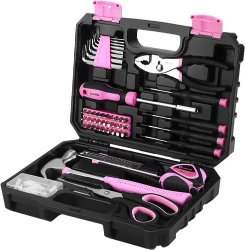 Vista 15 de DEKOPRO Kit de herramientas manuales generales para el hogar de 50 piezas con caja de herramientas de plástico, kit de herramientas multiusos