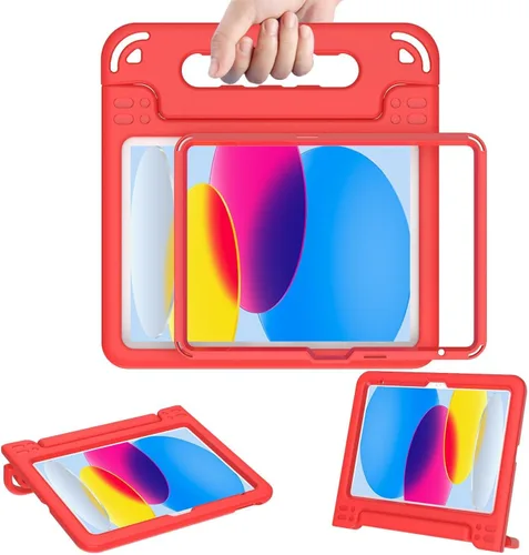 Vista 24 de AVAWO - Funda infantil para iPad de 10.9 pulgadas con protector de pantalla integrado, duradera, a prueba de golpes, ligera, con mango protector