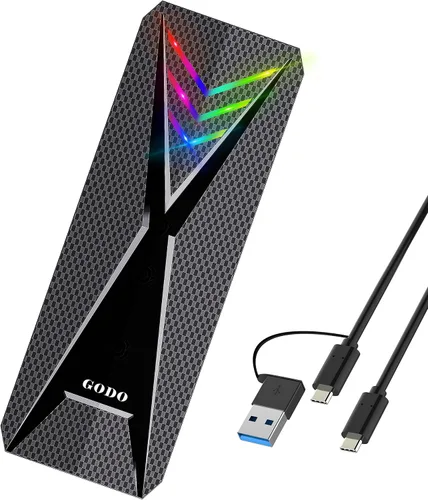 Vista 10 de GODO Carcasa SSD NVMe M.2 de 40 Gbps, carcasa de aluminio tipo C USB4.0, instalación sin herramientas, compatible con SSD tamaño 2230/2242/2260/2280
