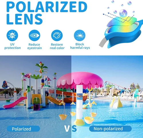 Vista 2 de ZIONOR Gafas de natación para niños, paquete de 2 gafas de natación polarizadas G1MINI para niñas/niños