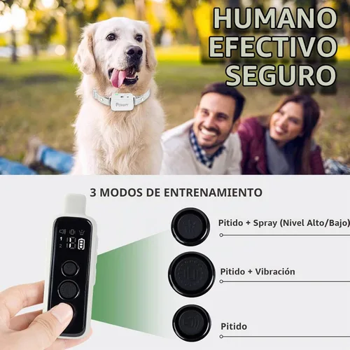 Vista 2 de Collar de perro de citronela con control remoto, más seguro 3 modos
