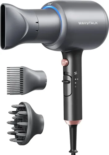 Vista 9 de Secador de pelo Wavytalk con difusor, secador iónico Blown Away para cabello rizado con peine, secador de 1875 W de secado rápido con tecnología