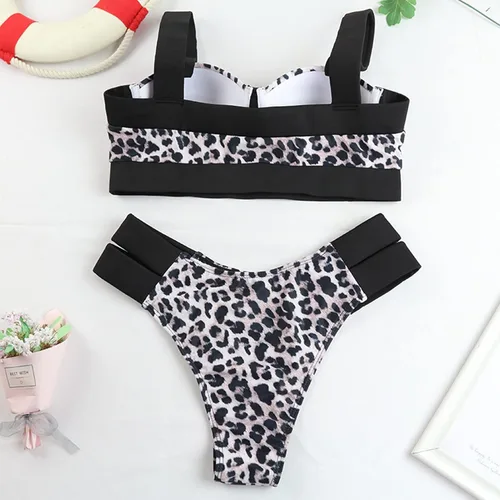 Vista 5 de Traje de baño para mujer, sin espalda, sin mangas, dos piezas, cintura alta, vendaje, traje de baño de verano para spa