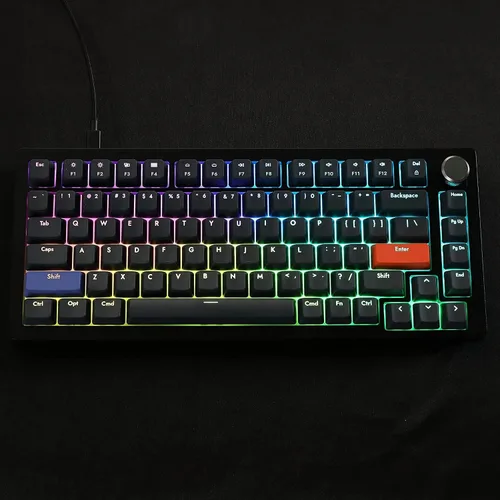 Vista 7 de DrunkDeer Teclado mecánico A75, teclados para juegos TKL, disparador rápido, interruptor magnético hiperrápido, USB compacto con cable RGB, 82