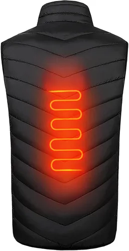 Vista 5 de Ssuyeuri Chaleco térmico actualizado para mujeres y hombres, recargable con calefacción USB para exteriores, calentador eléctrico para el cuerpo
