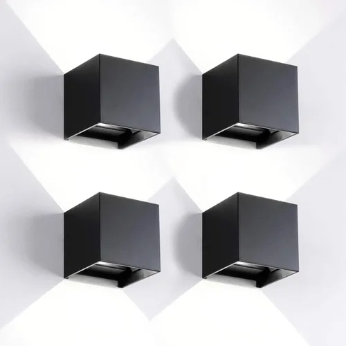 Vista 20 de 2 piezas de luces de pared G9 para exterior/interior, apliques de pared con luces hacia arriba y abajo, IP65 impermeables, iluminación moderna