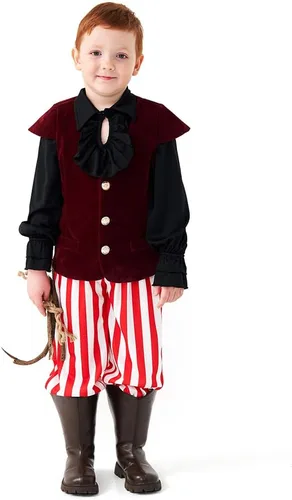Vista 3 de GRAJTCIN Pantalones de tobillo medievales para niños, disfraz de pirata vikingo renacentista, para Halloween, cosplay, pantalones góticos