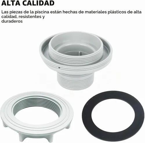 Vista 3 de Kit de arandela de tuerca de conector de filtro roscado de piscina 10744 10256 10255 para Intex