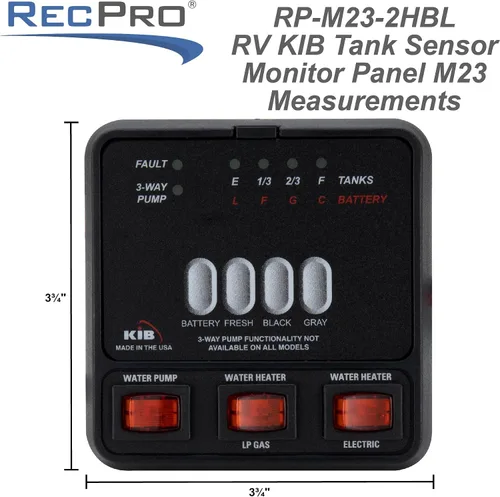 Vista 5 de Panel de monitor de sensor de tanque RV M23 Reemplazo KIB Incluye kit de arnés de cables Sensor de nivel de agua dulce o tanque de retención