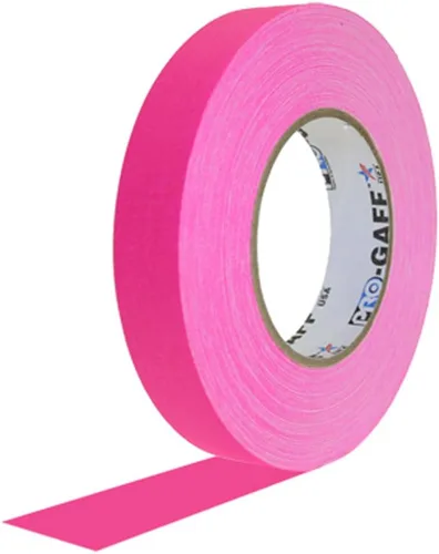 Vista 4 de 1 pulgada x 50 yardas UV luz negra reactiva fluorescente Gaffer cinta brillante decoración de fiesta (paquete de 4 rollos de 4 rollos x 50 yardas)