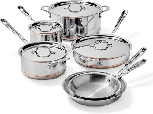 Vista 8 de All-Clad Juego de utensilios de cocina de acero con núcleo de cobre, 5