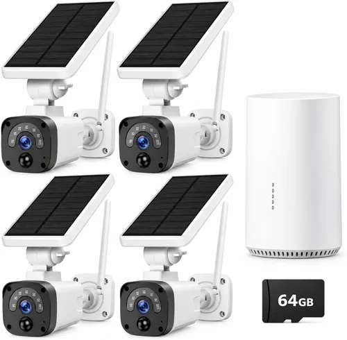 Vista 10 de Camcamp Cámaras de seguridad solares de 4MP WiFi al aire libre inalámbricas Negro