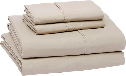 Vista 44 de Amazon Basics - Juego de sábanas de microfibra livianas, súper suaves, de fácil cuidado y sin arrugas, de 3 piezas, con bolsillos de 14 pulgadas