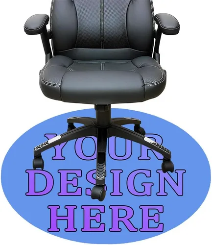 Vista 37 de Tapete redondo personalizado para silla de escritorio de oficina, diseño de tu propio logotipo de foto, texto, alfombrillas circulares