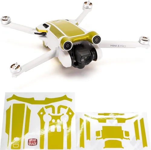 Vista 12 de WRAPGRADE Pegatinas de piel compatibles con DJI Mini 3 Pro Color de acento (verde militar)