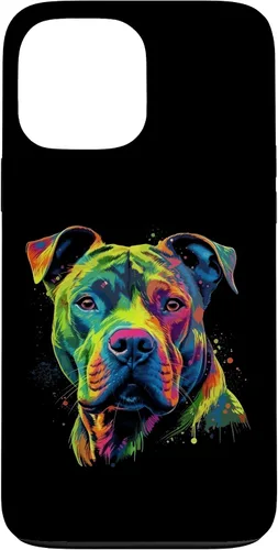 Vista 24 de Pit Bull Mom Dog Lover Colorful Artistic Pitbull Owner Women Case for iPhone 17