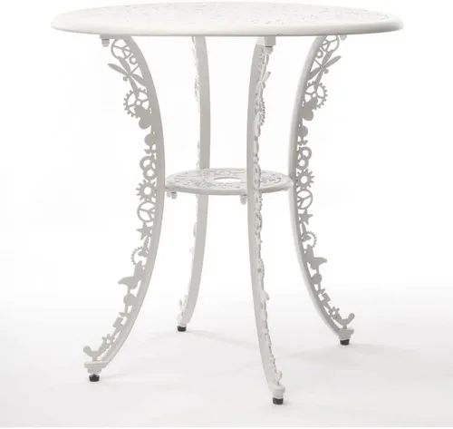 Vista 3 de SELETTI La industria Collection Mobiliario – Mesa redonda color blanco
