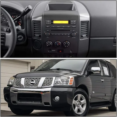 Vista 7 de DNA MOTORING Center Dash Audio A/C Finisher Surround Bisel con altavoz Bisel compatible con 04-06 Titan / 05-06 Armada Panel Lid 682577S000