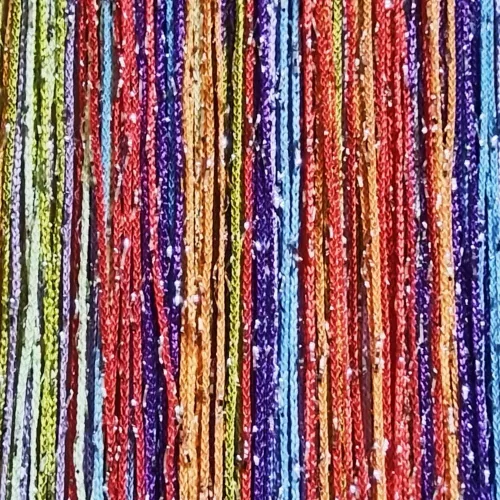 Vista 10 de Cortina decorativa separadora de ambientes, diseño de cadenas con flecos de cristal, 78.7 x 39.3 pulgadas, de Eve Split