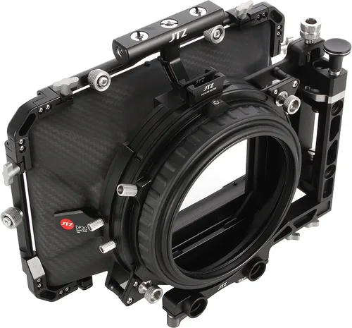 Vista 3 de JTZ DP30 Cine Lens Fibra de Carbono 4x4 Swing-Away Caja Mate con 0.591 in/0.748 in Rod Rail Rig para Sony FS5 FS7 ARRI RED Canon C100 C200 C300 BM D