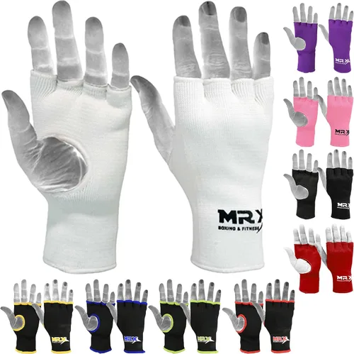 Vista 5 de Muay Thai Guantes interiores de boxeo protectores para mano, puño de MMA (negro, S)