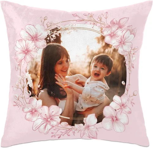 Vista 27 de Funda de almohada personalizada para mamá, funda de almohada cuadrada para el día de la madre, decoración de 16 pulgadas, vegetación